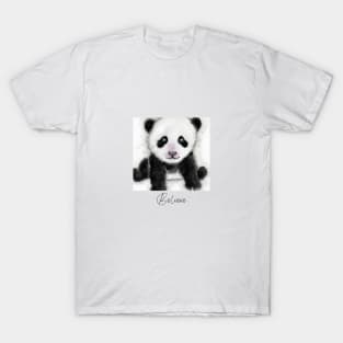 Motivational Baby Panda Digital Artwork - A Mindful Moment From Nature T-Shirt